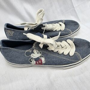 Disney Blue Denim Sneakers with Mickey Mouse